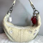 RARE! Coach Vintage Chelsea Tweed Hobo In Sequin Tea Rose Hobo Shoulder Bag - Image 2