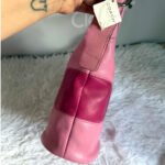 NWT COACH Rugby Stripe Pink Leather Duffle Crossbody Shoulder Bag F13357 - Image 3