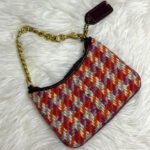 NWT Vintage COACH y2k Rare Hampton Houndstooth Coin Purse Bag Charm - Image 2