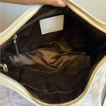 y2k COACH Brown Cream Signature Ergo Hobo Shoulder Bag - Image 9