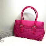 y2k COACH Vintage 2004 Pink Hampton SOHO Flap Satchel - Image 3