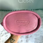 NWT COACH Rugby Stripe Pink Leather Duffle Crossbody Shoulder Bag F13357 - Image 6