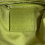 y2k Coach 2006 Vintage F06044 Lime Green Jacquard Shoulder Bag - Image 11