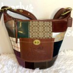 y2k Coach Bleeker 11356 Holiday Patchwork Hobo Bag Purse