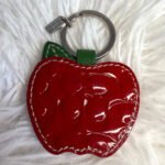 Vintage COACH y2k Apple Patent Leather Photo Frame Bag Charm Key Fob