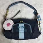 y2k COACH Vintage Kisslock Stripe Top Handle Mini Purse