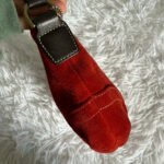 y2k COACH Vintage 4828 Red Suede Hobo Mini Purse Shoulder bag - Image 4