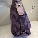 COACH 2010 Purple Signature Duffle Shoulder Bag - Image 3