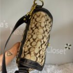 y2k COACH Black Brown Khaki Signature Legacy Flip Turnlock - Image 6