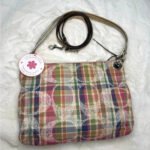 Coach M1169-19610 Poppy Madras Pastel Multi color Plaid Crossbody Bag - Image 2