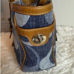 Coach y2k Denim Signature 'C' East West Gallery Tote Bag #F13810 - Image 5