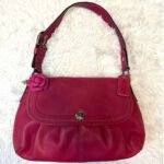 Y2K COACH Pink F13729 Flap Hobo Shoulder Bag