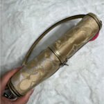 y2k COACH Vintage Demi Metallic Gold Silver Mini Purse - Image 3