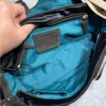 y2k COACH Vintage Buckle Black Sateen Nylon Shoulder Hand bag - Image 6