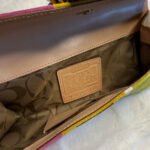 y2k Coach Vintage 2003 SoHo Striped Suede & Leather Wristlet Wallet - Image 5