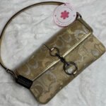 y2k COACH Vintage Demi Metallic Gold Silver Mini Purse - Image 9