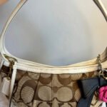 y2k COACH Brown Cream Signature Ergo Hobo Shoulder Bag - Image 4