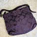 COACH 2010 Purple Signature Duffle Shoulder Bag - Image 11