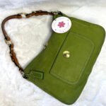 RARE y2k COACH 8A54 Chelsea Hobo Turnlock Nubuc Green Shoulder Bag - Image 2