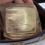 y2k COACH Brown Khaki Jacquard Baguette Bag - Image 3