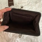 y2k COACH Vintage Brown Suede Kisslock Pouch - Image 7