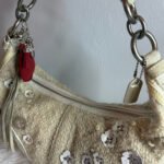 RARE! Coach Vintage Chelsea Tweed Hobo In Sequin Tea Rose Hobo Shoulder Bag - Image 11