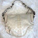y2k Coach Vintage 2005 Signature 6267 Canvas Leather trim Hobo Bag Shoulder Bag - Image 2