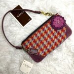 NWT COACH Hampton Houndstooth Wristlet