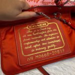 y2k Coach Vintage Red Patent Leather Perfume Print Tote - Image 6