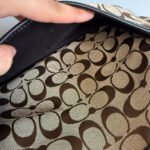 y2k COACH Black Brown Khaki Signature Legacy Flip Turnlock - Image 11