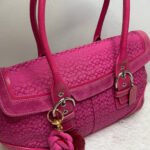 y2k COACH Vintage 2004 Pink Hampton SOHO Flap Satchel - Image 10