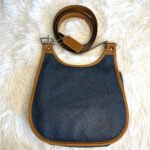 y2k COACH Vintage Denim Suede Striped Crossbody  Shoulder Bag - Image 2