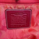 Vintage COACH y2k Red Natural Legacy Straw Tote Bag - Image 11