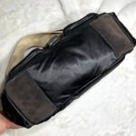 y2k COACH Vintage Buckle Black Sateen Nylon Shoulder Hand bag - Image 3