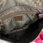 y2k COACH Vintage 2004 Pink Hampton Suede SOHO Flap Satchel - Image 11