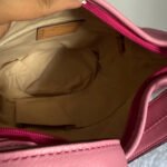 NWT COACH Rugby Stripe Pink Leather Duffle Crossbody Shoulder Bag F13357 - Image 7