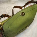 RARE y2k COACH 8A54 Chelsea Hobo Turnlock Nubuc Green Shoulder Bag - Image 5