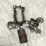 Vintage COACH y2k Carriage Heart Hangtag Bag Charm Key Fob